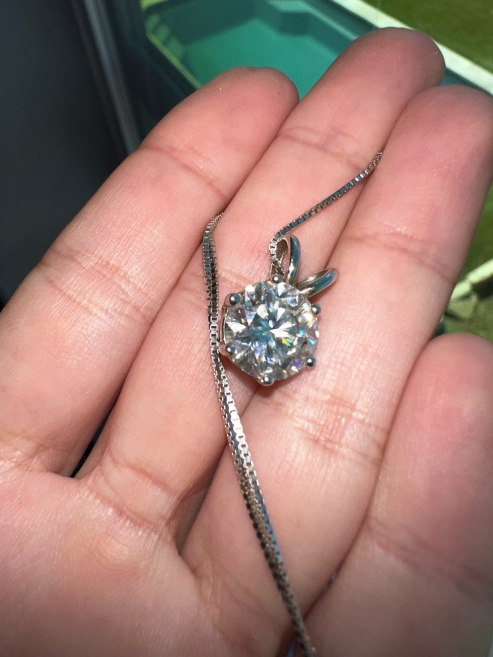 4CT Diamond 925 Necklace + Pendant GRA Certificate - Picture 3 of 9